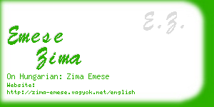 emese zima business card